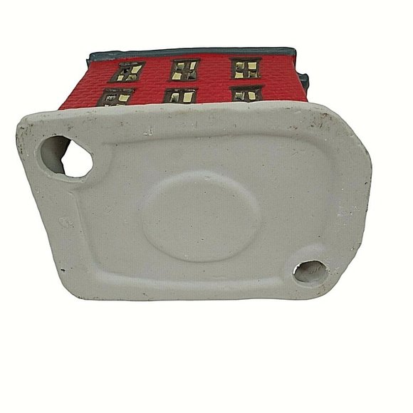 Vintage Winter Village Collectibles Porcelain Schoolhouse Tealight Candle Holder - Picture 5 of 5